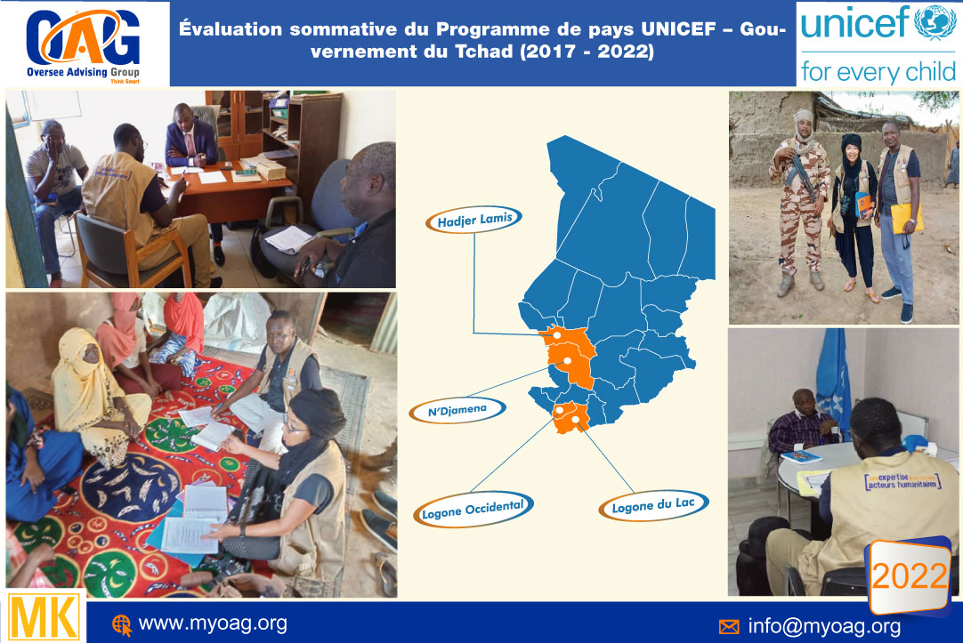 Évaluation sommative du Programme de pays UNICEF – Gouvernement du Tchad (2017 - 2022) : OAG poursuit la collecte de données.