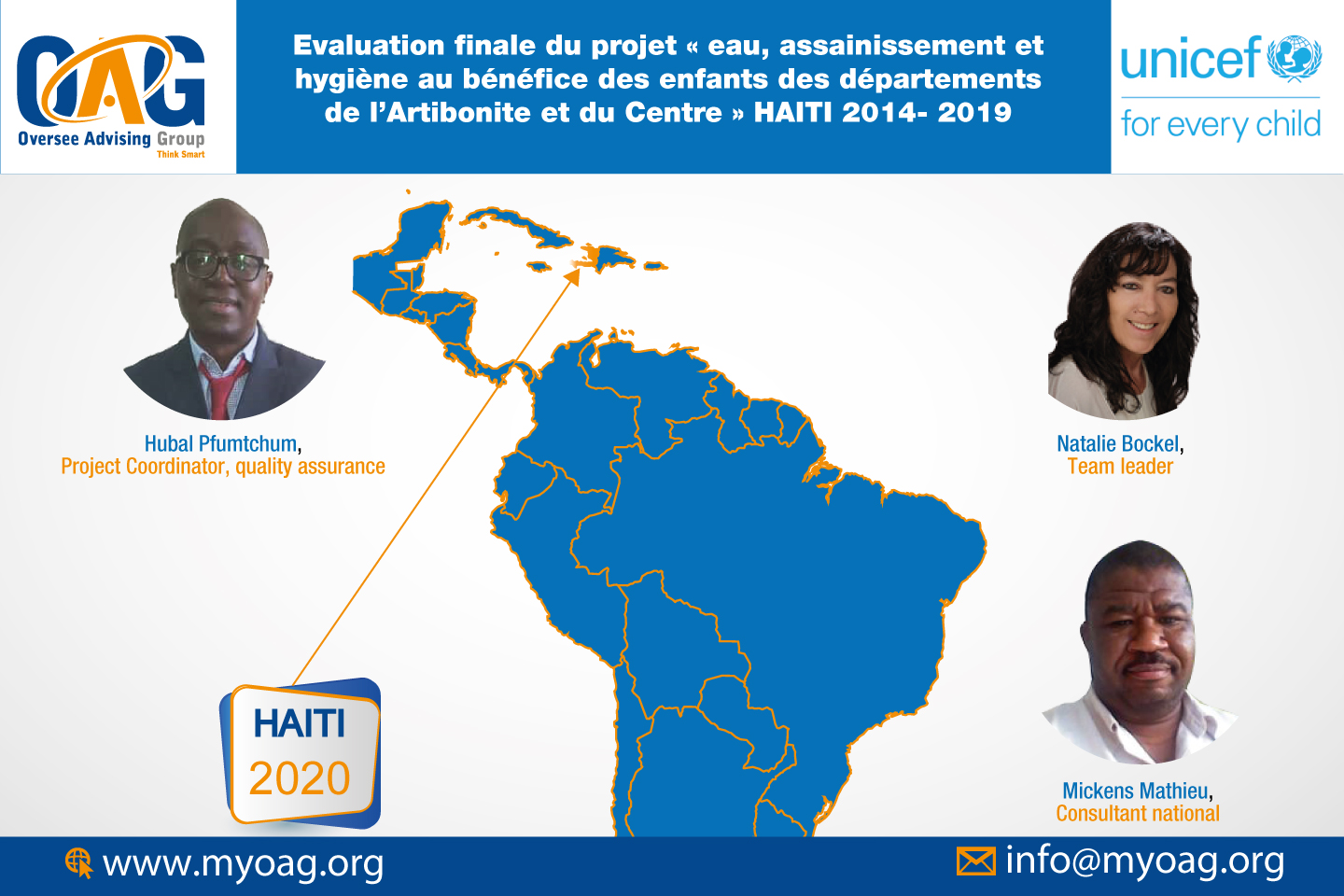 OAG poursuit l'évaluation du projet Wash Unicef en Haiti