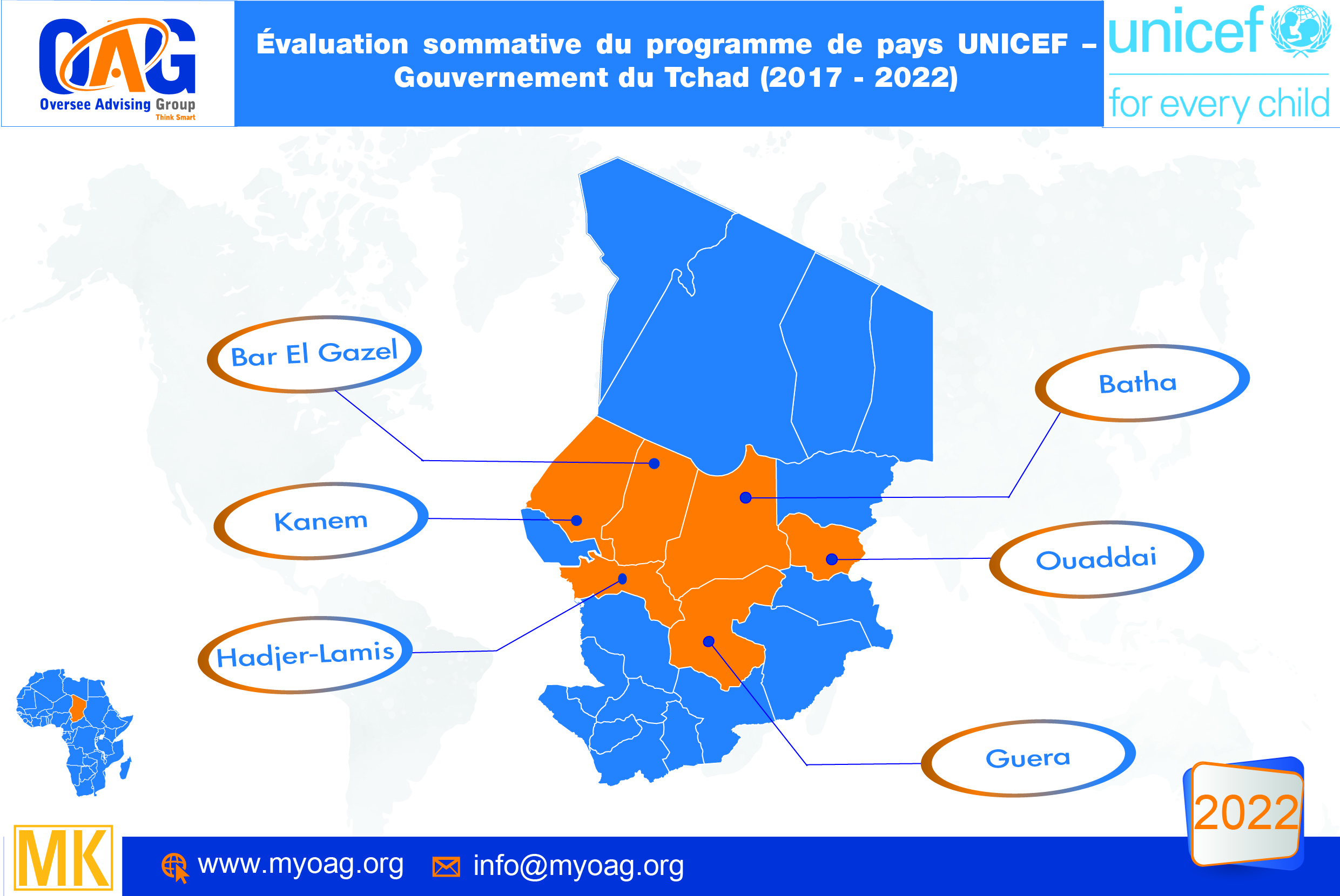 Tchad : UNICEF choisit OAG pour la réalisation de l’évaluation de son programme de coopération 2017-2022