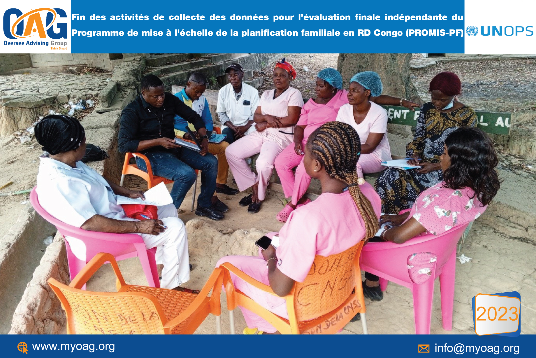 Fin des activités des données pour l'évaluation finale indépendante du programme de mise à l'échelle de la planification familiale en RD Congo (PROMIS-PF)