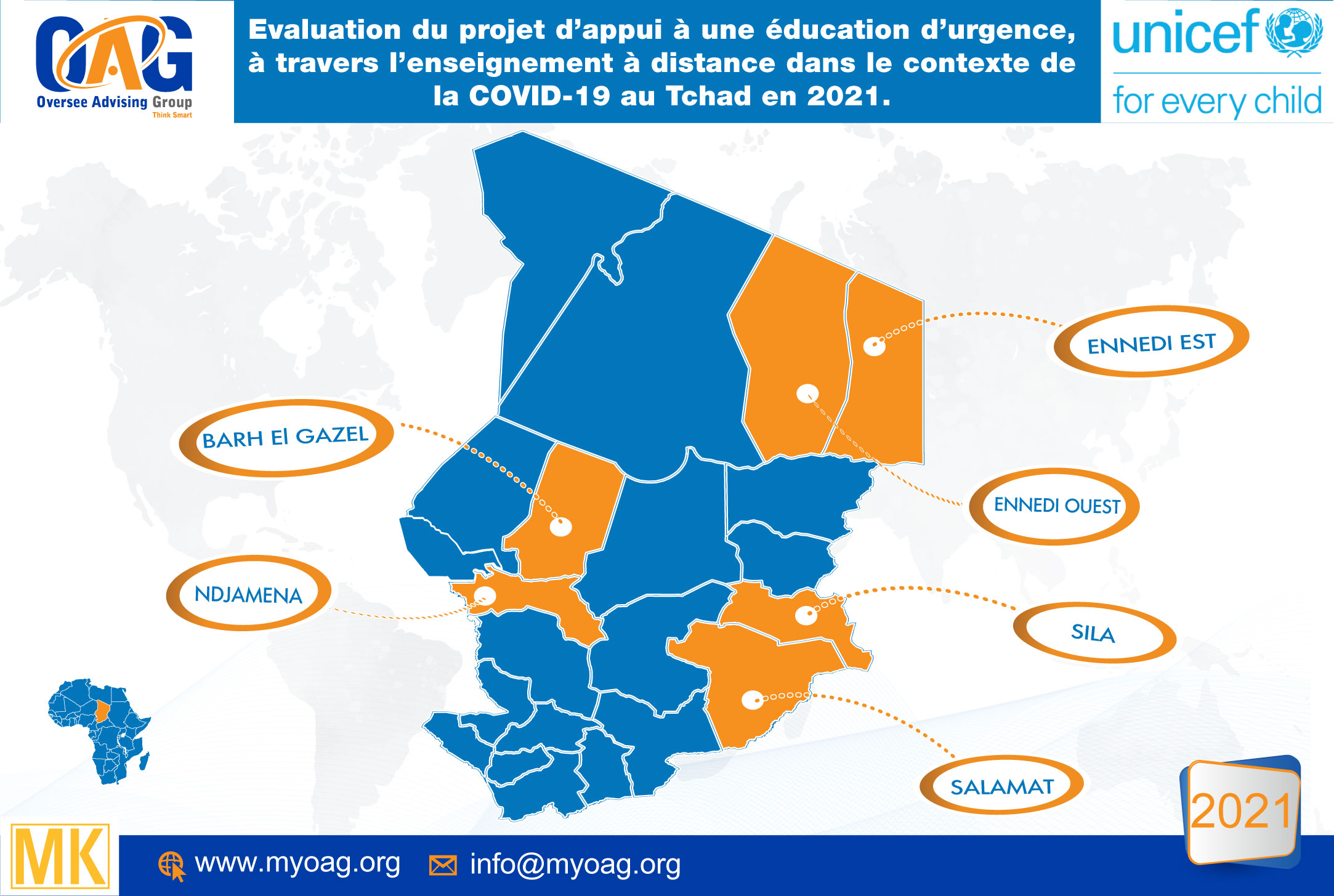 Tchad : UNICEF choisit OAG pour la réalisation de l’évaluation de l’éducation à distance en période COVID19
