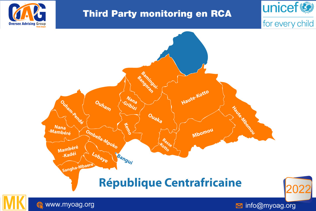 UNICEF RCA choisit OAG pour le suivi indépendant de ses projets sur la période 2022-2024